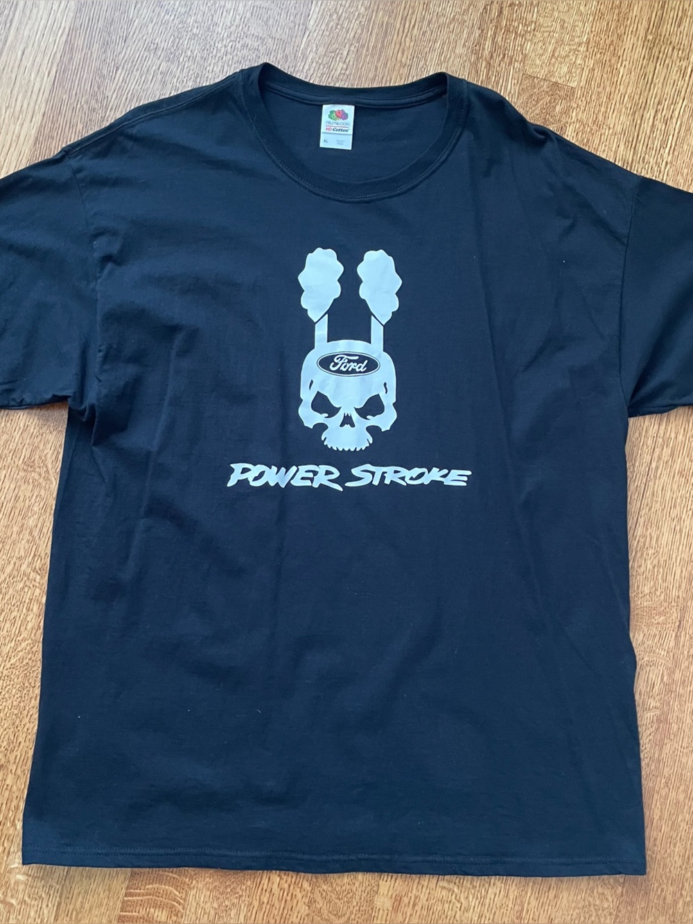 Ford Power Stroke Diesel Skull T-Shirt Men’s XL Black Edgy Gearhead Americana